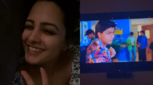 Caught On Camera: Anita Hassanandani blushing seeing Shah Rukh Khan’s movie is the cutest thing on internet today