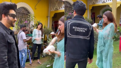 Caught On Camera: Dheeraj Dhoopar & Shraddha Arya are big animal lovers in real life, see video