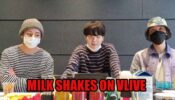 Check Out! How BTS Taehyung, Suga And J-Hope Made Milk Shakes On Vlive