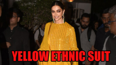 Deepika Padukone Winning Hearts In Yellow Ethnic Suit By Sabyasachi