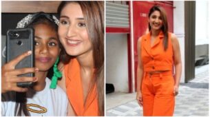 Dhvani Bhanushali Sizzles In Orange Monochrome Outfit
