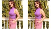 Did you see how amazingly gorgeous Ashnoor Kaur looks in a purple top with rose pink pants?