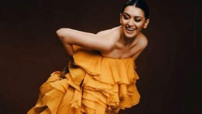 Did You See How Gorgeous Did Hansika Motwani Look In A Mustard Yellow Heavy Ruffled Dress Teamed With Sports Shoes? Pictures Here