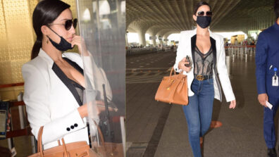 Dilbar Babe: Taking a flight soon? Learn the high chic experimental airport fashion game from Nora Fatehi