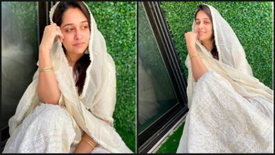 Dipika Kakar Looks Absolutely Gorgeous In All White Sharara With Thread Embroidery, Pictures Here