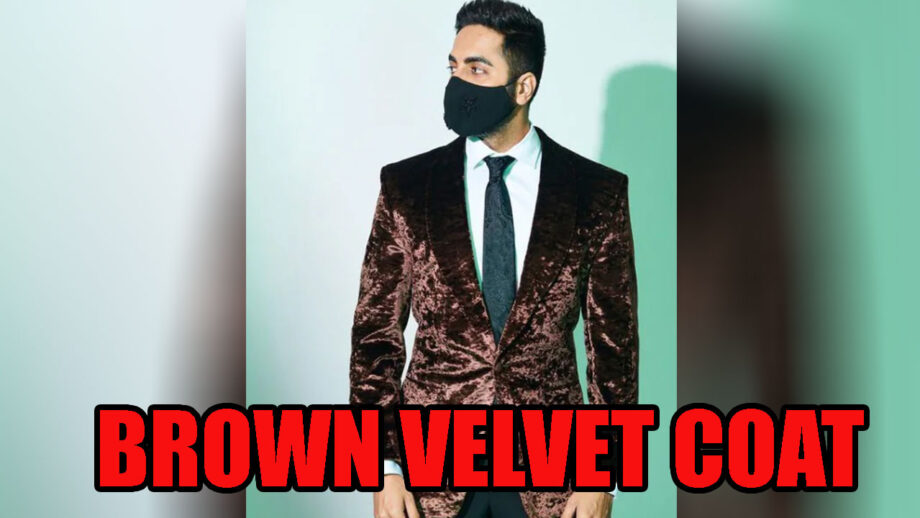 Don't Miss This Look Of Ayushmann Khurrana In Brown Velvet Coat 364305