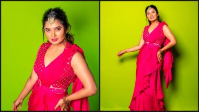 Ethereal Looks Of Beauty Prajakta Mali In Pink Ethnic Wear