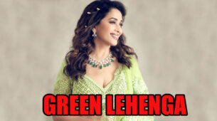 Evergreen Beauty Madhuri Dixit In Green Lehenga, Looks Mesmerizing