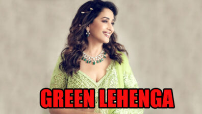 Evergreen Beauty Madhuri Dixit In Green Lehenga, Looks Mesmerizing