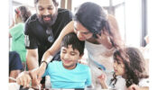 Father Love: Allu Arjun cuts a cake with son Allu Ayaan on his birthday, shares special family photo
