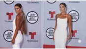 Gaby Espino in her all-white gown with cross open back looks spicy