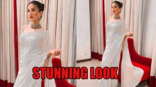 Gauahar Khan shares her stunning look in white saree