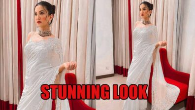 Gauahar Khan shares her stunning look in white saree