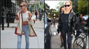 Hailey Baldwin Sizzles In All Black And White Shoes In Her Street Style Looks