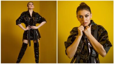 Hansika Motwani Looks Absolutely Striking In Blazer Dress With High Knee-Length Boots