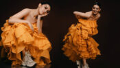 Hansika Motwani’s Gorgeous Looks In Off-Shoulder Orange Ruffle Dress