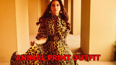 Have You Seen Beautiful Nora Fatehi’s Chic Looks In Yellow Animal Print Outfit? Pictures Here