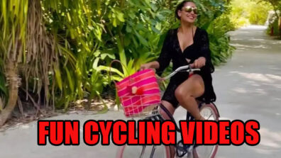 Have You Seen These Fun Cycling Videos Of Bipasha Basu At Maldives? Have A Look Here