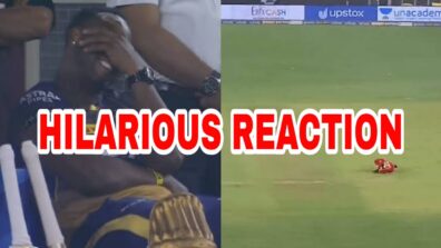 HILARIOUS: KKR Andre Russell’s Epic Reaction When PBKS Chris Gayle Dived On Cricket Field