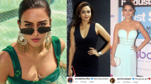 [HOT OR NOT]: Kasautii babe Erica Fernandes looks ravishing in green Indo-Western designer blouse, Jennifer Winget & Amruta Khanvilkar react