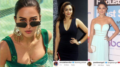 [HOT OR NOT]: Kasautii babe Erica Fernandes looks ravishing in green Indo-Western designer blouse, Jennifer Winget & Amruta Khanvilkar react