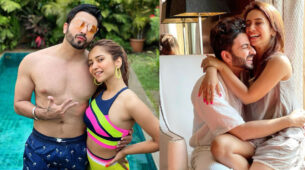 Hot Pool Romance: Dheeraj Dhoopar caught on camera getting cosy shirtless in swimwear with wife Vinny Arora, fans feel the heat