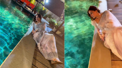 Hottie Alert: Shraddha Arya does a super hot dance in white saree by the pool, fans can’t stop crushing