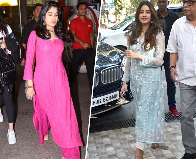 Janhvi Kapoor In Kurta Vs In Casual Chic Outfits At Airport: Which Is Better? - 0