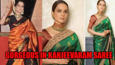 Kangana Ranaut Looks Drop-Dead Gorgeous In Kanjeevaram Saree