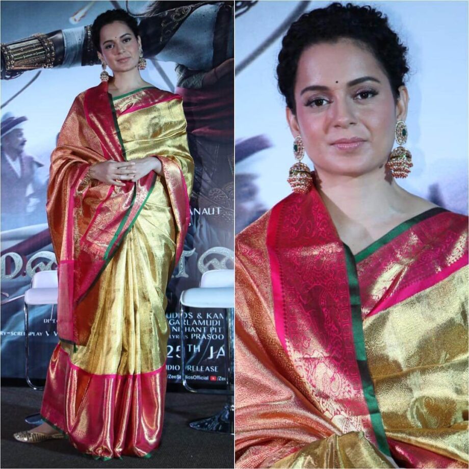 Kangana Ranaut Looks Drop-Dead Gorgeous In Kanjeevaram Saree - 1