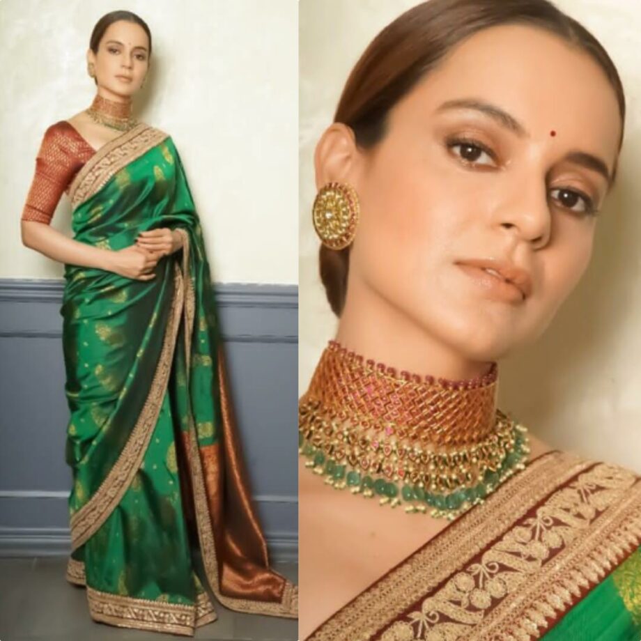 Kangana Ranaut Looks Drop-Dead Gorgeous In Kanjeevaram Saree - 2