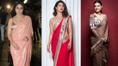 Kareena Kapoor, Priyanka Chopra & Kajol’s hottest designer saree moments that made us go wow