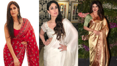 Katrina Kaif, Kareena Kapoor & Priyanka Chopra’s most ravishing traditional saree looks for style cues