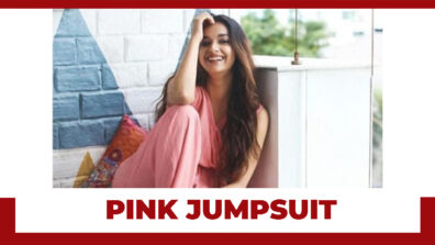 Keerthy Suresh Exudes Temperature In Pink Jumpsuit