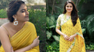 Keerthy Suresh rejuvenates her summer vibes in a yellow saree, fans love it