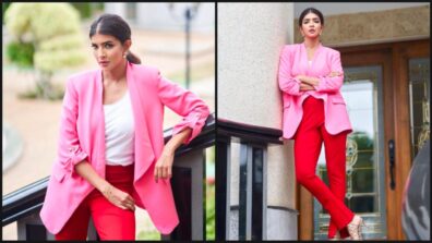 Lakshmi Manchu Looks Perfect In Pink White And Red Combination