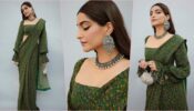 Looking Back In Times When Sonam Kapoor Looked Exceptionally Beautiful In Printed Green Saree