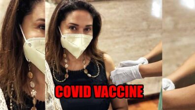 Madhuri Dixit takes second jab of COVID vaccine