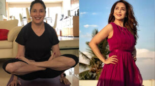 Madhuri Dixit shares hot yoga moment in public, fans go aww