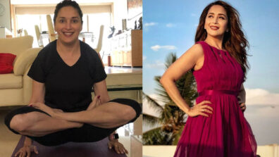 Madhuri Dixit shares hot yoga moment in public, fans go aww