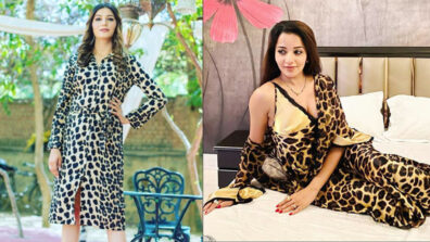 Monalisa In Tiger Print Night Dress VS Sapna Choudhary In Tiger Print Kurta: Who Looks HOT?