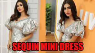 Mouni Roy In Sequin Grey Balloon Sleeves Mini Dress: This Made Netizens Fall For Her Looks