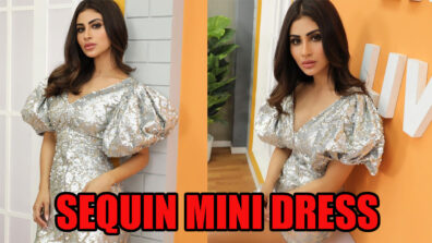 Mouni Roy In Sequin Grey Balloon Sleeves Mini Dress: This Made Netizens Fall For Her Looks