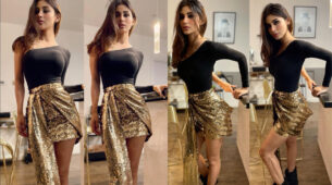 Mouni Roy sets internet on fire with latest golden shimmery outfit, wants you to get attracted to her like a ‘magnet’