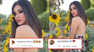 Mouni Roy flaunting back in Backless Strip Back Midi, Arjun Bijlani and Adaa Khan comment