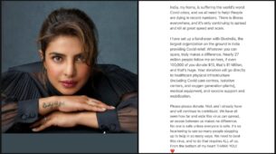 My country is suffering: Priyanka Chopra Jonas sets up Covid-19 Fundraiser to help India, fans hail her gesture