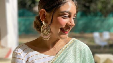 Niti Taylor embraced her mint saree look with pretty earrings, see pictures