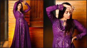 Nivetha Pethuraj Is Absolutely Slaying In Purple Minimal Embroidered Ethnic Wear, Have A Look