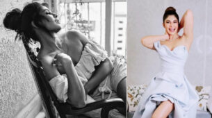 Oh So Hot: Jacqueline Fernandez looks superhot in latest strapless off-shoulder dress, fans feel the heat