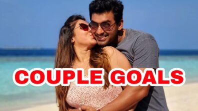 Oh So Romantic: Oindrila Sen gives an adorable kiss to Ankush Hazra in public, fans can’t stop drooling